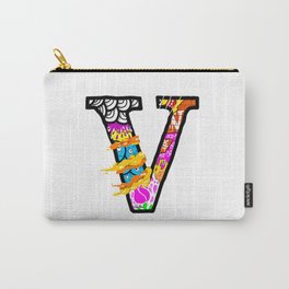 initial V Carry-All Pouch | Initial, Drawing, Doodle, Handmade, Streetart, Vedran, Letter, Other, Morelio, V 