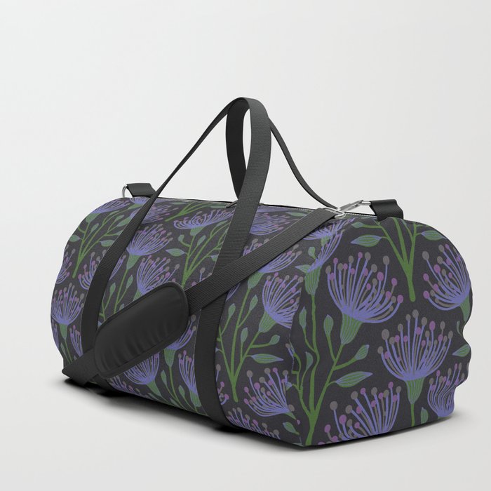 EUCALYPTUS FLORAL in DARK VERY PERI PURPLE Duffle Bag