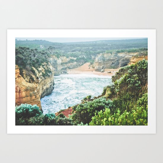Wild seashore, Australia Art Print