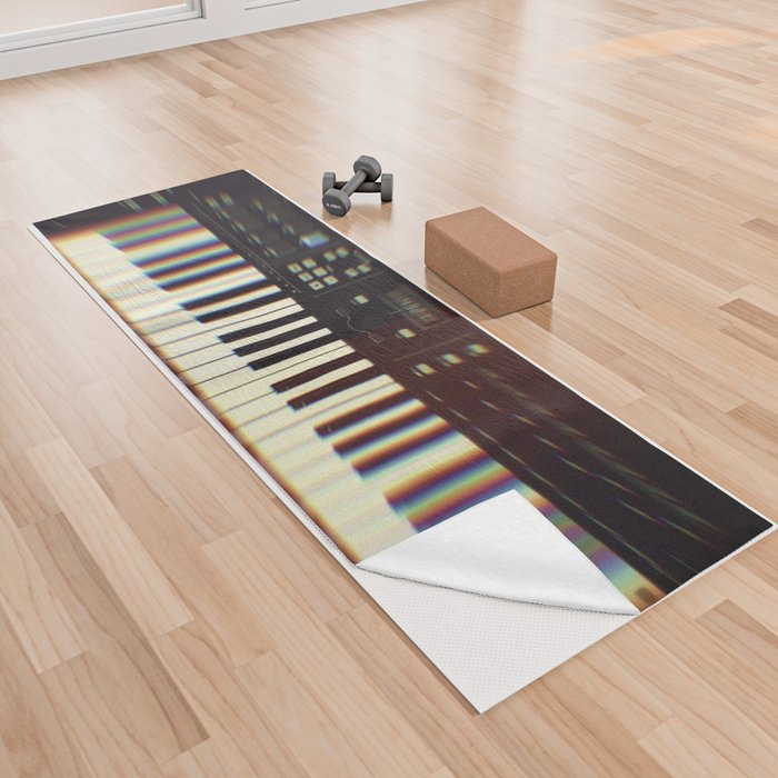Piano Keyboard Synthesizer Yoga Towel