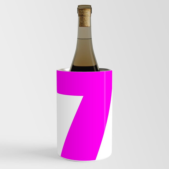 7 (Magenta & White Number) Wine Chiller