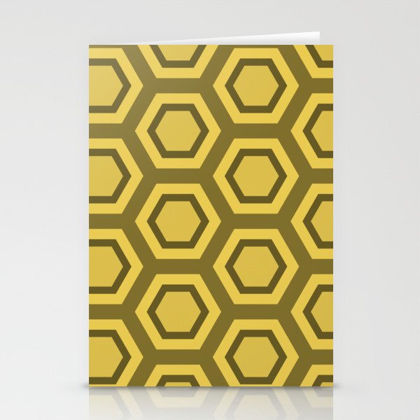 Yellow Honeycomb Stationery Cards