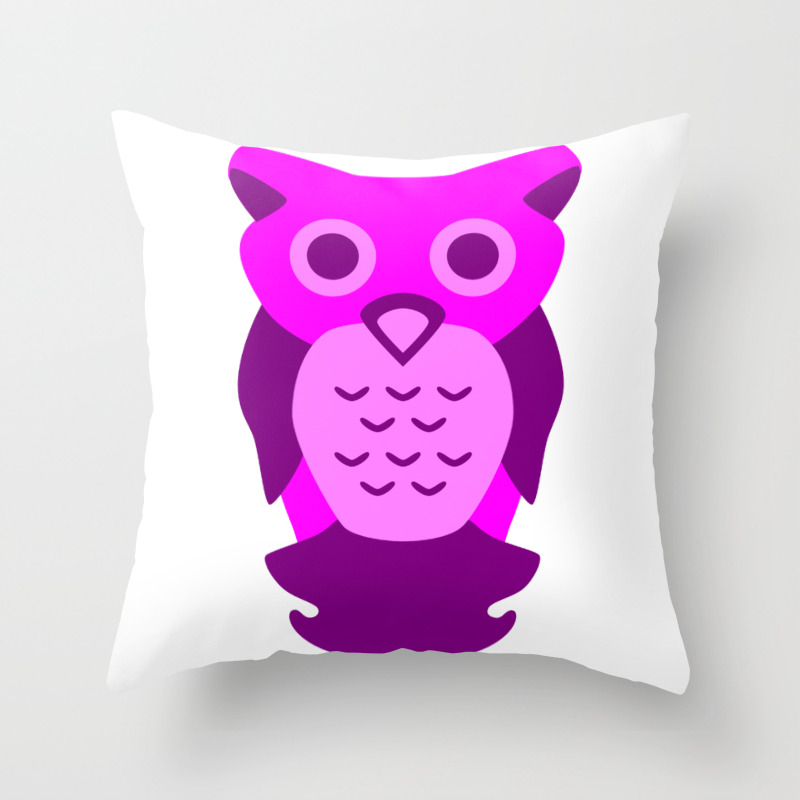 Wise Purple Owl Throw Pillow By Abby Epplett Society6