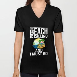 Retirement Beach Retired Summer Waves Party V Neck T Shirt