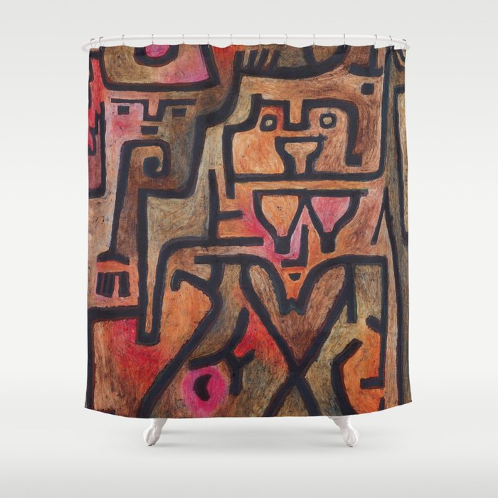 Forest Witches Abstract "painting · modern · abstract art " Paul Klee Shower Curtain