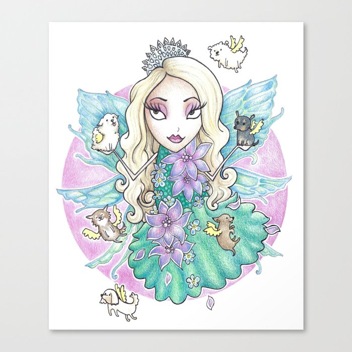 Fairy Queen of Puppers Canvas Print