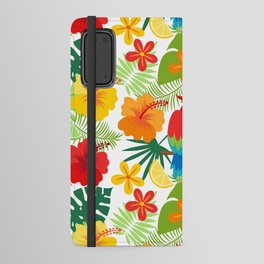 Tropical Flowers and Parrot  Android Wallet Case