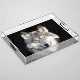 Spiked Gray Wolf Acrylic Tray
