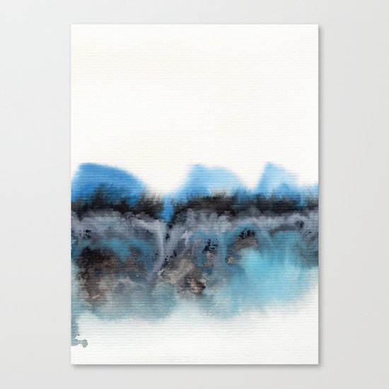 Watercolor abstract landscape 11 Canvas Print