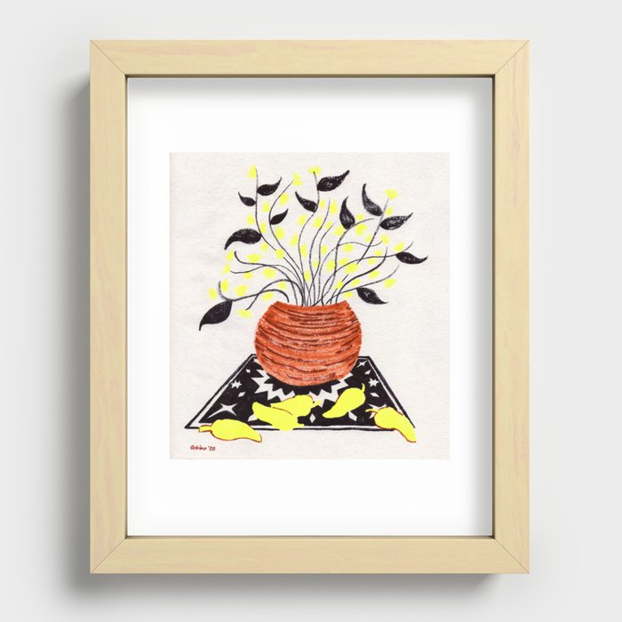 Yellow Chiles Still Life Recessed Framed Print