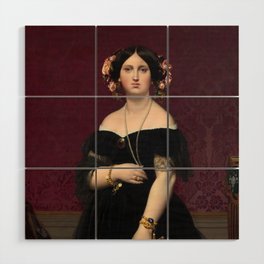 Madame Moitessier, 1851 by Jean-Auguste-Dominique Ingres Wood Wall Art