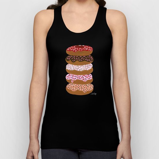 Stacked Donuts on Cream Unisex Tank Top