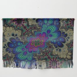 Peacock Fractal Wall Hanging