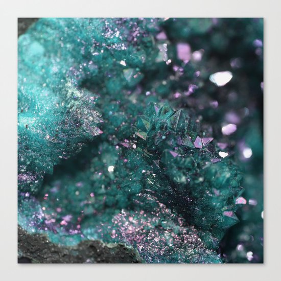 Geode Abstract Aqua Fascination Canvas Print