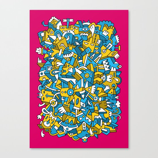 Chewing The Mat Canvas Print