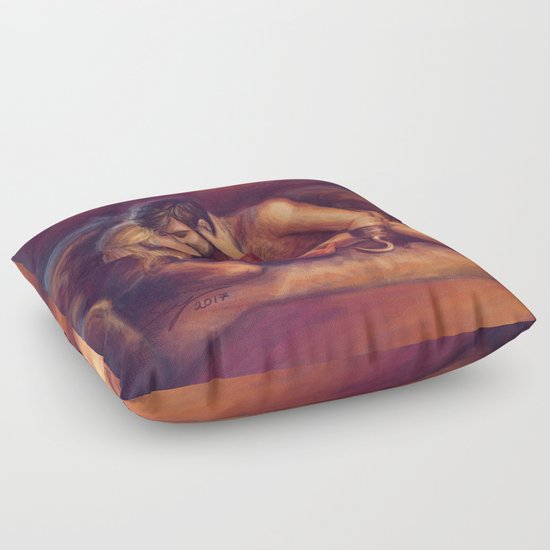I Like The Red Leather Jacket Floor Pillow