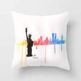 new york skyline Throw Pillow