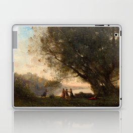  Dance under the Trees at the Edge of the Lake, 1865-1870 by Jean-Baptiste-Camille Corot Laptop Skin