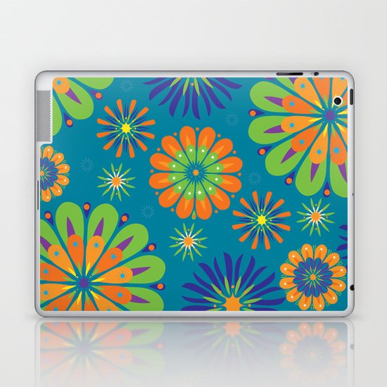 Psycho Flower Blue Laptop & iPad Skin