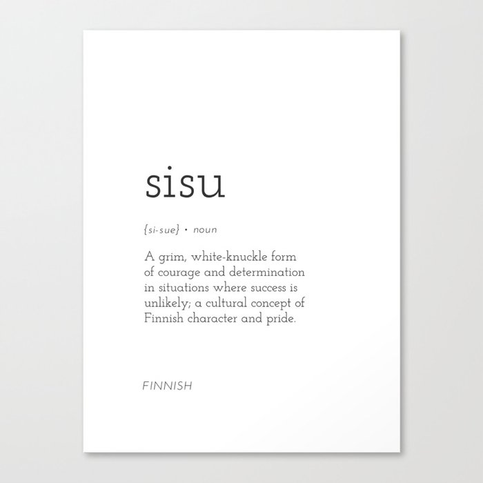 Sisu Definition Canvas Print