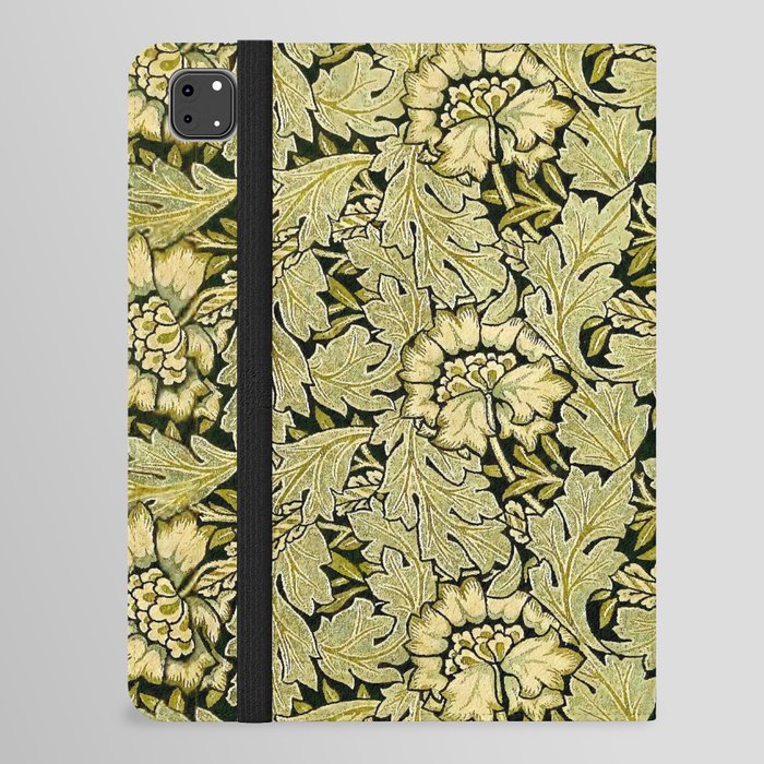 William Morris Anemone Green Leaves and Flowers iPad Folio Case
