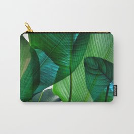 Palm leaf jungle Bali banana palm frond greens Carry-All Pouch