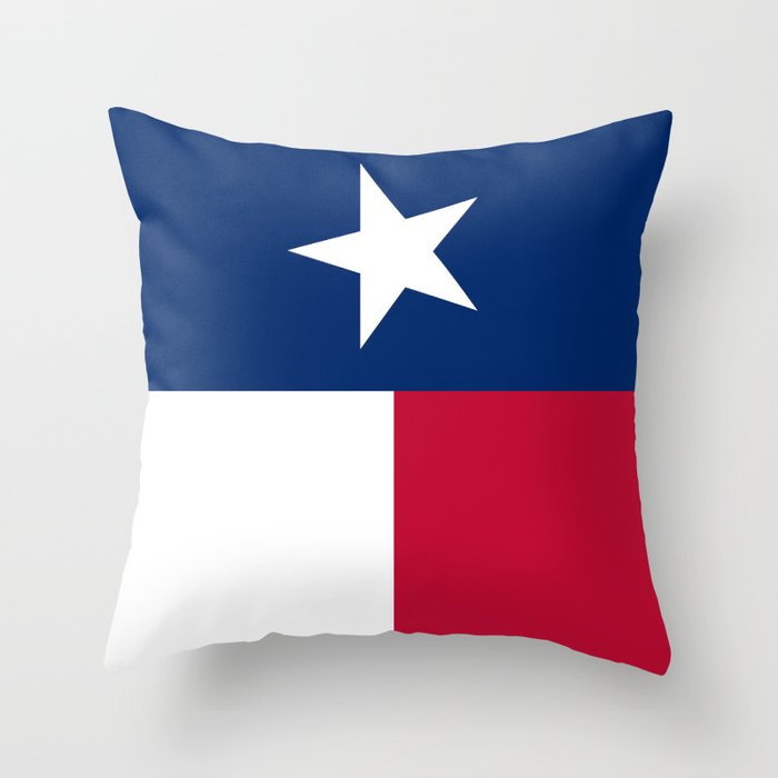 Flag of Texas banner version Throw Pillow