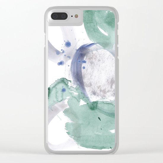 pastel on white Clear iPhone Case