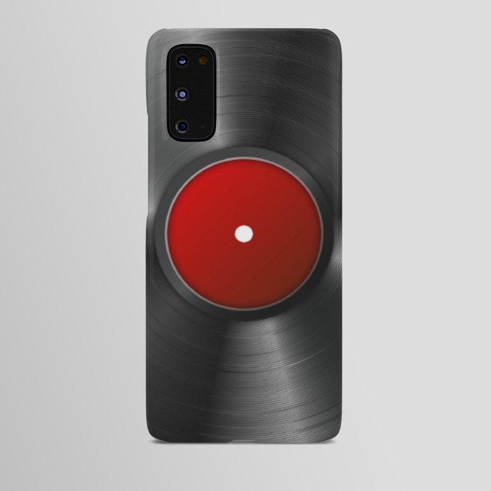 Black And Red Retro Music Vynil High Resolution Android Case
