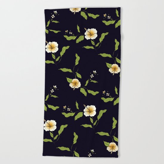 Yellow Tropical Flowers #society6 #decor #buyart Beach Towel