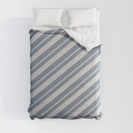 [ Thumbnail: Light Gray & Light Slate Gray Colored Lined Pattern Comforter ]