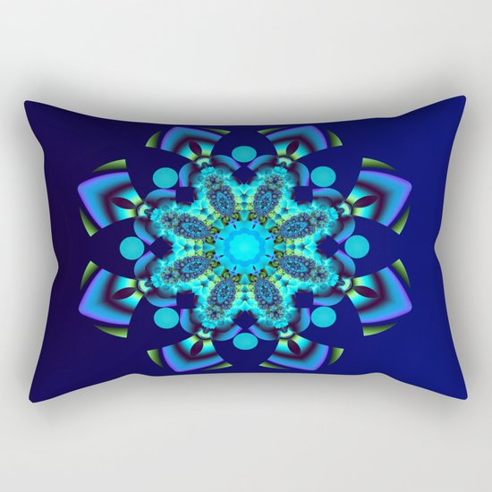 Geometric kaleidoscope flower Rectangular Pillow