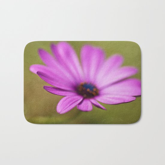 Purple Textured Flower II Bath Mat
