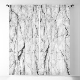 White gray marble texture Blackout Curtain