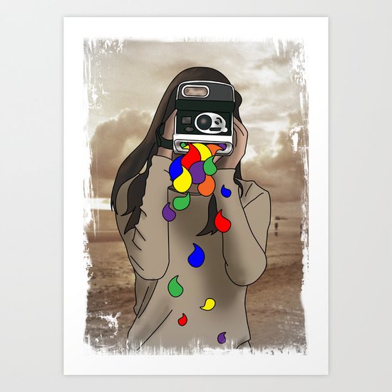 Polaroid Girl Art Print