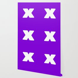 x (White & Violet Letter) Wallpaper