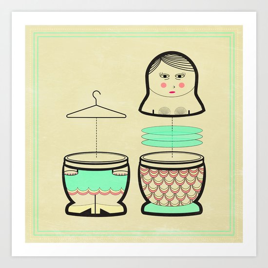 The mermaid who was tired of her tail ... Art Print
