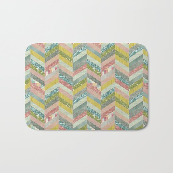 Chevron Pattern Bath Mat