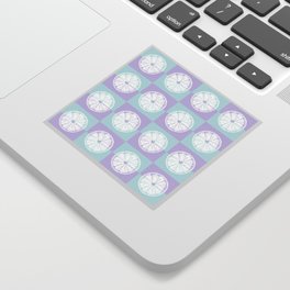 Retro checkered orange pattern Sticker