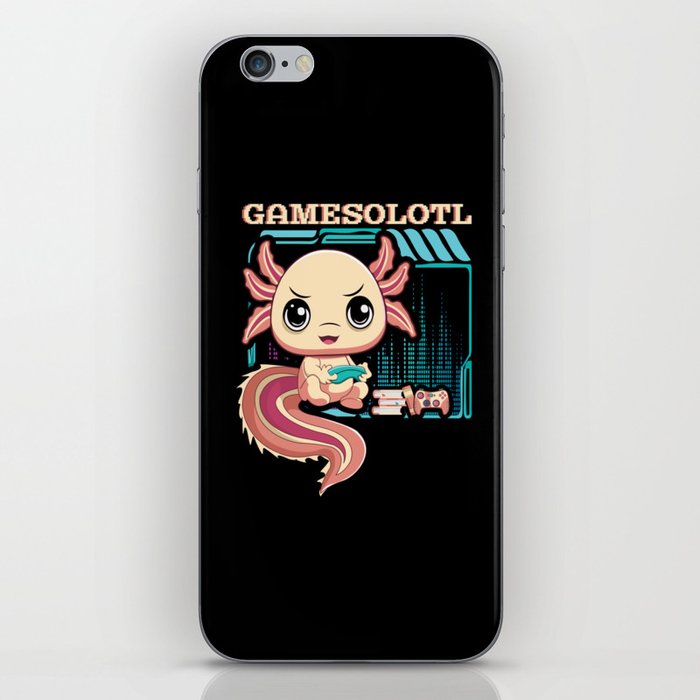 Gamer Game Gaming Axolotl Cute Fish Kawaii Axolotl iPhone Skin