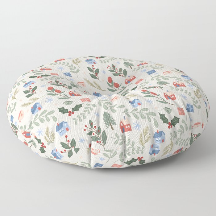 Christmas Wonderland Pink Floor Pillow