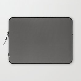 Dark Gray Solid Color Pantone Gunmetal 18-0306 TCX Shades of Green Hues Laptop Sleeve