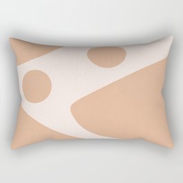 Earthy Abstract Geometric Boho Art Rectangular Pillow