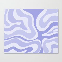 Modern Retro Liquid Swirl Abstract in Light Lavender Purple Canvas Print