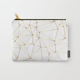 Geometric Golden Abstract Lines Carry-All Pouch