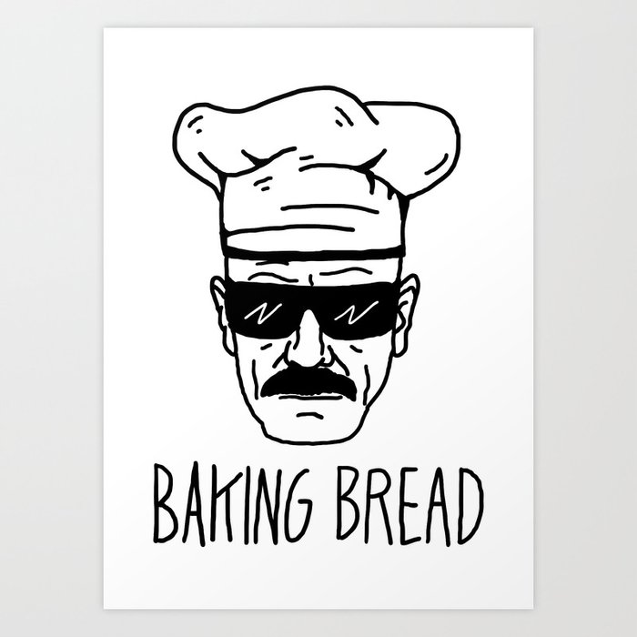 baking bread Art Print