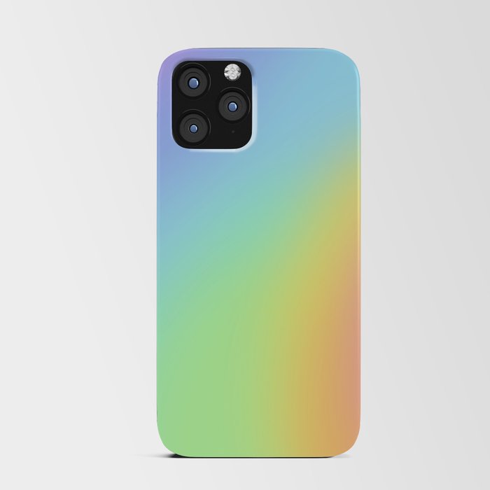 Pretty Pastel Rainbow Blur iPhone Card Case