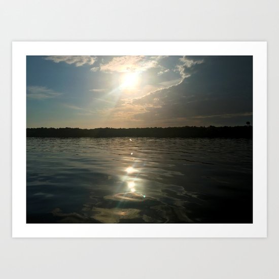 River Sun Art Print