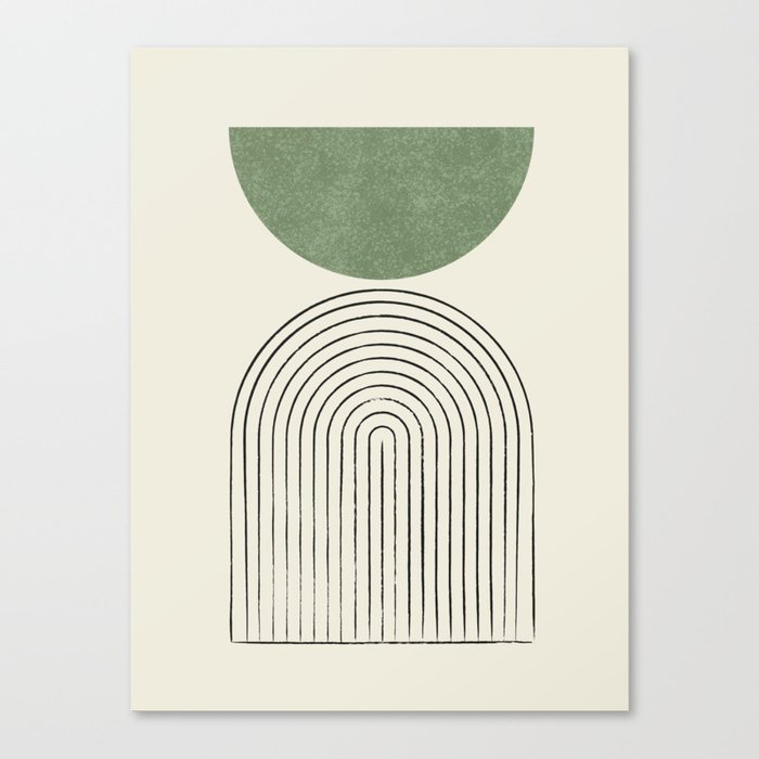 Arch balance green Canvas Print
