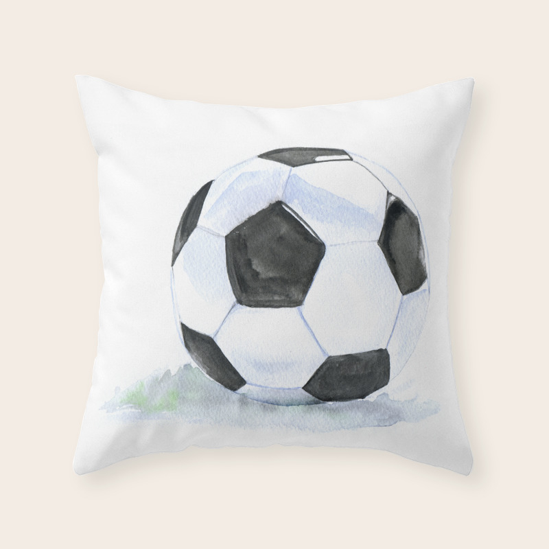 Soccer Ball Watercolor Throw Pillow By Susanwindsor Society6